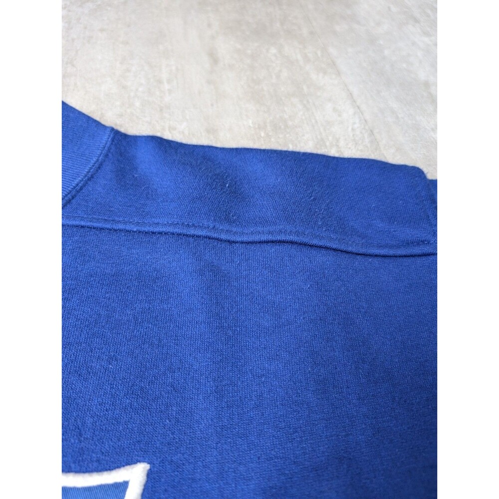 Vintage Starter Embroidered New England Patriots Blue Sweatshirt Medium - Picture 9 of 12